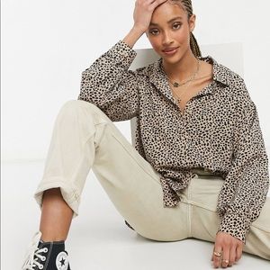 Wednesdays girls relaxed shirt in Dalmatian Spot.